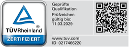 TÜV Rheinland Prüfzeichen — Pflegekompass ist TÜV-geprüft