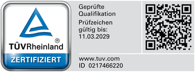TÜV Rheinland Prüfzeichen — Pflegekompass ist TÜV-geprüft